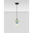 Pendul NovaLuce ONETA metal, sticla, negru, multicolor, LED, 8W, 520lm, 3000K - NL-9009155