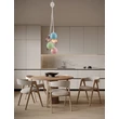 Pendul NovaLuce MELINE metal, sticla, alb, multicolor, E14 - NL-9009163