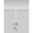 Pendul NovaLuce MELINE metal, sticla, alb, multicolor, E14 - NL-9009163