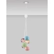 Pendul NovaLuce MELINE metal, sticla, alb, multicolor, E14 - NL-9009163