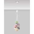 Pendul NovaLuce MELINE metal, sticla, alb, multicolor, E14 - NL-9009164