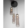 Pendul NovaLuce SANO metal, sticla, negru, fumuriu, LED, 9W, 540lm, 3000K - NL-9009167