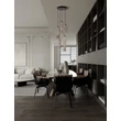 Pendul NovaLuce SANO metal, sticla, negru, fumuriu, LED, 15W, 900lm, 3000K - NL-9009169
