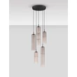 Pendul NovaLuce SANO metal, sticla, negru, fumuriu, LED, 15W, 900lm, 3000K - NL-9009169