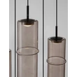 Pendul NovaLuce SANO metal, sticla, negru, fumuriu, LED, 15W, 900lm, 3000K - NL-9009169