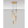 Pendul NovaLuce SANO metal, sticla, auriu, sampanie, LED, 15W, 900lm, 3000K - NL-9009170