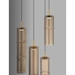 Pendul NovaLuce SANO metal, sticla, auriu, sampanie, LED, 15W, 900lm, 3000K - NL-9009170
