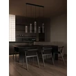 Pendul NovaLuce SANO metal, sticla, negru, fumuriu, LED, 18W, 1080lm, 3000K - NL-9009171