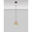 Pendul NovaLuce OBLO metal, sticla, negru, chihlimbar, LED, 3W, 195lm, 3000K - NL-9009173
