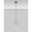 Pendul NovaLuce OBLO metal, sticla, negru, chihlimbar, LED, 3W, 195lm, 3000K - NL-9009173