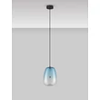 Pendul NovaLuce OBLO metal, sticla, negru, albastru, LED, 3W, 140lm, 3000K - NL-9009175
