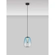 Pendul NovaLuce OBLO metal, sticla, negru, albastru, LED, 3W, 140lm, 3000K - NL-9009175