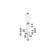 Pendul NovaLuce OBLO metal, sticla, negru, fumuriu, LED, 10W, 600lm, 3000K - NL-9009176
