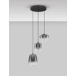 Pendul NovaLuce OBLO metal, sticla, negru, fumuriu, LED, 10W, 600lm, 3000K - NL-9009176