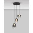Pendul NovaLuce OBLO metal, sticla, negru, fumuriu, LED, 10W, 600lm, 3000K - NL-9009176