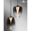Pendul NovaLuce OBLO metal, sticla, negru, fumuriu, LED, 10W, 600lm, 3000K - NL-9009176