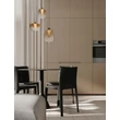 Pendul NovaLuce OBLO metal, sticla, negru, chihlimbar, LED, 10W, 650lm, 3000K - NL-9009177