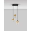 Pendul NovaLuce OBLO metal, sticla, negru, chihlimbar, LED, 10W, 650lm, 3000K - NL-9009177