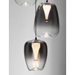 Pendul NovaLuce OBLO metal, sticla, negru, fumuriu, LED, 18W, 1080lm, 3000K - NL-9009178