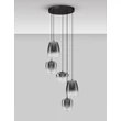 Pendul NovaLuce OBLO metal, sticla, negru, fumuriu, LED, 18W, 1080lm, 3000K - NL-9009178