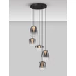Pendul NovaLuce OBLO metal, sticla, negru, fumuriu, LED, 18W, 1080lm, 3000K - NL-9009178