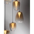 Pendul NovaLuce OBLO metal, sticla, negru, chihlimbar, LED, 18W, 1170lm, 3000K - NL-9009179