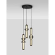 Pendul NovaLuce ULON metal, sticla, negru, fumuriu, LED, 37W, 2035ml, 3000K - NL-9009183