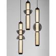 Pendul NovaLuce ULON metal, sticla, negru, fumuriu, LED, 37W, 2035ml, 3000K - NL-9009183