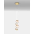 Pendul NovaLuce LEDA metal, sticla, auriu, chihlimbar, LED, 15W, 900lm, 3000K - NL-9009184