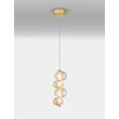 Pendul NovaLuce LEDA metal, sticla, auriu, chihlimbar, LED, 15W, 900lm, 3000K - NL-9009184