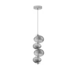 Pendul NovaLuce LEDA metal, sticla, crom, fumuriu, LED, 15W, 750lm, 3000K - NL-9009185