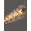 Pendul NovaLuce LEDA metal, sticla, auriu, chihlimbar, LED, 30W, 1800lm, 3000K - NL-9009186