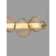 Pendul NovaLuce LEDA metal, sticla, auriu, chihlimbar, LED, 30W, 1800lm, 3000K - NL-9009186