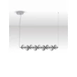 Pendul NovaLuce LEDA metal, sticla, crom, fumuriu, LED, 30W, 1500lm, 3000K - NL-9009187