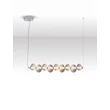 Pendul NovaLuce LEDA metal, sticla, crom, fumuriu, LED, 30W, 1500lm, 3000K - NL-9009187