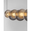 Pendul NovaLuce LEDA metal, sticla, crom, fumuriu, LED, 30W, 1500lm, 3000K - NL-9009187