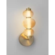 Aplica de perete NovaLuce LEDA metal, sticla, auriu, chihlimbar, LED, 18W, 1080lm, 3000K - NL-9009188