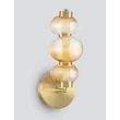Aplica de perete NovaLuce LEDA metal, sticla, auriu, chihlimbar, LED, 18W, 1080lm, 3000K - NL-9009188