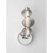 Aplica de perete NovaLuce LEDA metal, sticla, crom, fumuriu, LED, 18W, 900lm, 3000K - NL-9009189