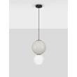 Pendul NovaLuce NOESIS metal, sticla, negru, gri, LED, 7W, 420lm, 3000K - NL-9009190