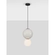 Pendul NovaLuce NOESIS metal, sticla, negru, gri, LED, 7W, 420lm, 3000K - NL-9009190