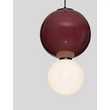 Pendul NovaLuce NOESIS metal, sticla, negru, rosu, LED, 7W, 420lm, 3000K - NL-9009191