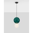 Pendul NovaLuce NOESIS metal, sticla, negru, verde, LED, 7W, 420lm, 3000K - NL-9009193