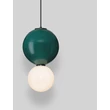 Pendul NovaLuce NOESIS metal, sticla, negru, verde, LED, 7W, 420lm, 3000K - NL-9009193