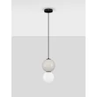 Pendul NovaLuce NOESIS metal, sticla, negru, gri, LED, 6W, 360lm, 3000K - NL-9009194