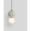 Pendul NovaLuce NOESIS metal, sticla, negru, gri, LED, 6W, 360lm, 3000K - NL-9009194