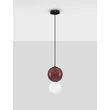 Pendul NovaLuce NOESIS metal, sticla, negru, rosu, LED, 6W, 360lm, 3000K - NL-9009195