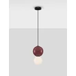 Pendul NovaLuce NOESIS metal, sticla, negru, rosu, LED, 6W, 360lm, 3000K - NL-9009195