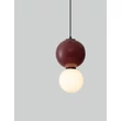 Pendul NovaLuce NOESIS metal, sticla, negru, rosu, LED, 6W, 360lm, 3000K - NL-9009195