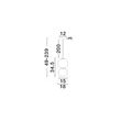 Pendul NovaLuce NOESIS metal, sticla, negru, maro, LED, 6W, 360lm, 3000K - NL-9009196